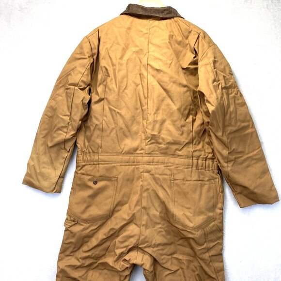 Vintage Key Imperial Canvas Duck Coveralls Mens XL Brown Insulated Quilted USA - Picture 5 of 16